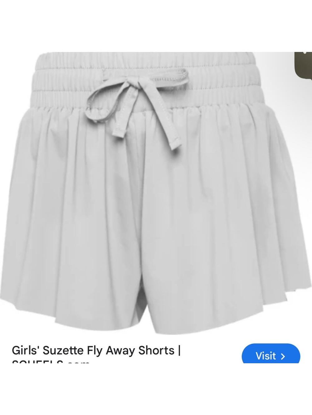Girl’s Size XL Grey Fly Away Shorts